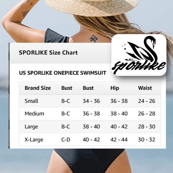 SPORLIKE Asymmetric Ribbed Color Block One-Piece Swimsuit  -  NEW WITH T… - Picture 10 of 10